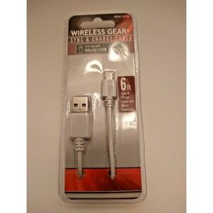 Wireless Gear 6 ft Micro USB Sync & Charging Cable AWESOME!